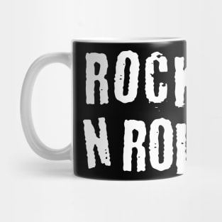 cool distorted rock n roll logo Mug